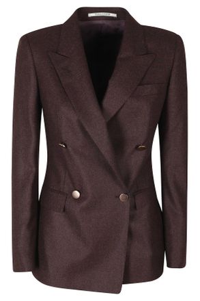 Tagliatore Burgundy Virgin Wool-Blend Blazer