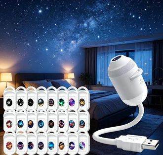 OEM Proyector De Luz Nocturna Hologr&aacute;fica 5d Hd Inteligente 24 En 1, Plug, And, Play, Ajustable 360&deg;, Alimentado Por Usb, Regalo Para Ni&ntilde;os