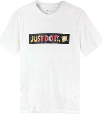 Nike Just Do It Athleisure Casual Sports Short Sleeve White BQ0170-100