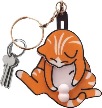 Generic Mischief Cat Interactive Keychain, Mix Funny Wiggling Cat Keychain, Mischief Interactive, Pull Out Animal Pendant Cute And Funny Acrylic Bag Pendant F