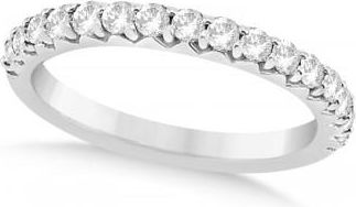 Allurez Diamond Accented Wedding Band 14k White Gold (0.48ct)