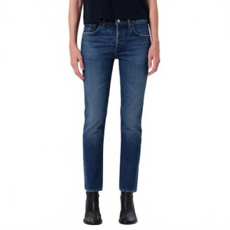 A Gold E Cocktail Slim Ankle Jeans In Outline