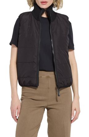 Lyss&eacute; Prudence Reversible Puffer Sweater Vest In Black