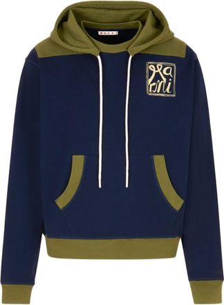 Marni Hoodie met colourblocking - Blauw