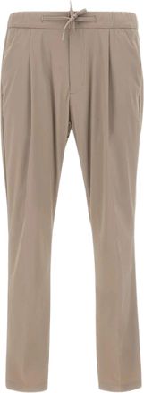 Herno Lightweight Stretch Nylon Pants With Drawstring Waistband And Classic Cut