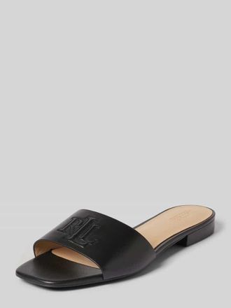 Lauren Ralph Lauren Slides mit Label-Stitching Modell EVERLEY in Black, Gr&ouml;&szlig;e 36