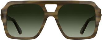 Kendra Scott Elisa 57mm Gradient Aviator Sunglasses in Striped Sand at Nordstrom