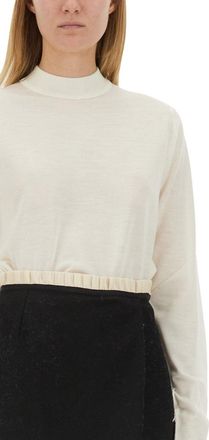 Maison Margiela Wool Jersey Sweater - Ivory