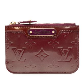 Louis Vuitton Monogram Vernis Red Color Patent Leather Coin Purse/Coin Case (Pre-Owned)