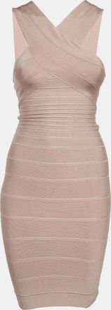 H&eacute;rve L&eacute;ger Beige Bandage Knit Stella Dress