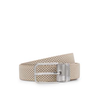 BOSS Reversible belt in Italian leather
