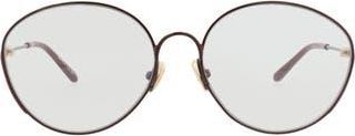 Chlo&eacute; 57mm Round Sunglasses in Burgundy Burgundy Transparent at Nordstrom Rack