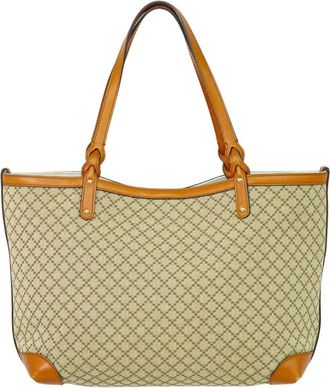 Gucci Pre-owned Tote Bags, female, Beige, Size: ONE SIZE Pre-owned Vintage Monogram Canvas Tote Bag