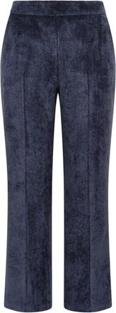 Maliparmi Corduroy Velvet Trouser - Dames - Vrijetijds broeken - Blauw - XL - Polyester - Broeken