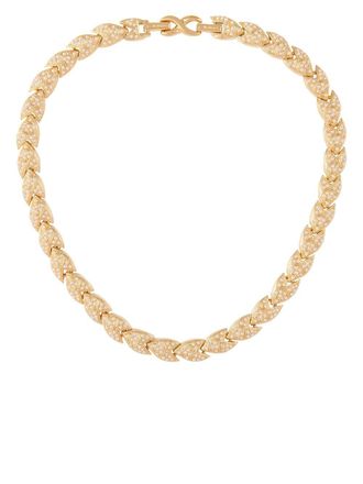 Susan Caplan Vintage Choker DOrlan con strass anni 90 - Oro