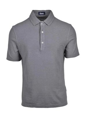 Drumohr Stone Cotton Linen Polo