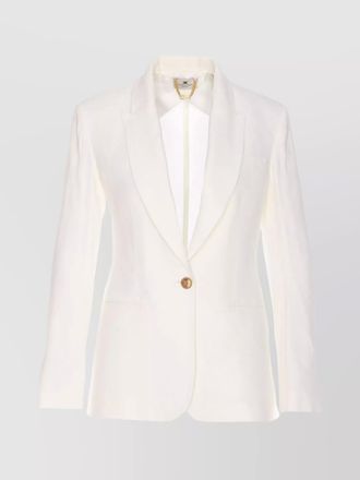 Elisabetta Franchi v-neck jacket with notched lapel and back split