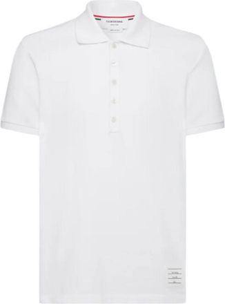 Thom Browne White Shirt Collar Polos