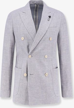 Lardini Blazer doppiopetto Roma in pura lana vergine e lino - LARDINI - gender_Man
