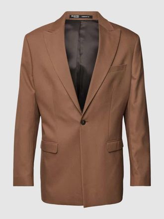 Selected Regular Fit 1-Knopf-Sakko mit Woll-Anteil Modell SKYE in Camel, Gr&ouml;&szlig;e 46