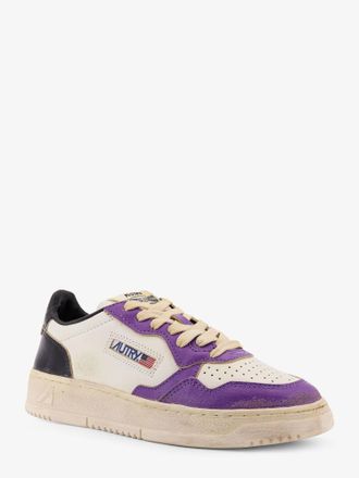 Autry Womens Super Vintage Low-Top Leather Sneakers Purple Trainers