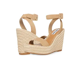 Steve Madden Upstage Wedge Sandal Womens Shoes Tan Suede : 9.5 M