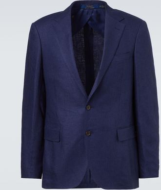 Polo Ralph Lauren Checked linen-blend blazer