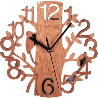 OEM Reloj De Pared Silencioso Con Forma De &Aacute;rbol, Ideal Para Decorar La Oficina, El Sal&oacute;n O El Dormitorio