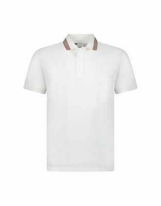 Burberry Mens Burberry Pierson TB Collar Polo-Shirt White - Size: 38