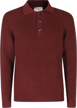 Circolo 1901 Polo shirt van wol - Heren - Polos - Rood - L - Wol - Tops