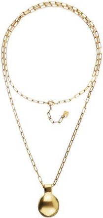 UNOde50 18K Gold-Plated Long Necklace with Large Dial at Nordstrom