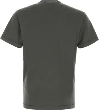 Stone Island Mens Charcoal Cotton T-Shirt Grey Exterior Exterior: T-shirts And Polos