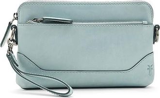Frye Melissa Wristlet Crossbody Cross Body Womens Handbags Cream Metallic, Leather