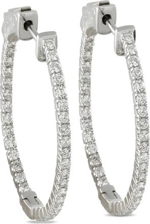 Luxury Bazaar Orecchini a cerchio con diamanti - Argento