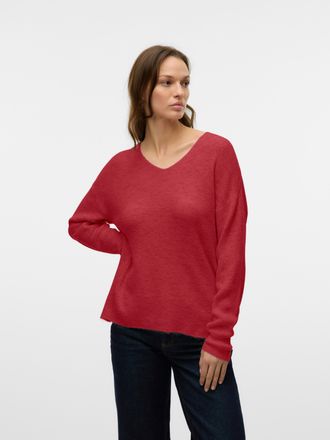 Vero Moda VMCREWLEFILE LS V-NECK BLOUSE NOOS