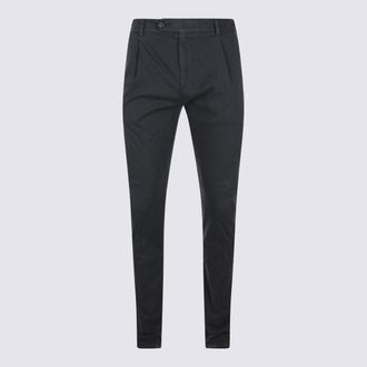 Eleventy Black Cotton Pants