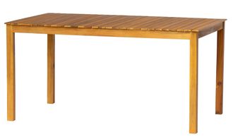 Nordlys Solid Acacia Wood 6 Person Garden Table in Brown
