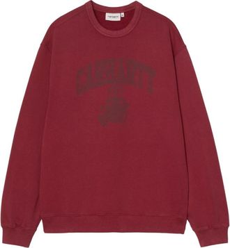 Carhartt Work in Progress Red Graphic Crew Neck Sweatshirt