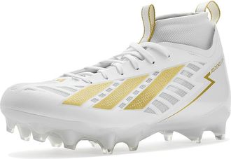 adidas Adizero Impact Ii American Football Shoes Shoes White/Gold Metallic/White : Mens 12.5 - Womens 13.5 Medium, Rubber