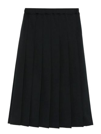 Comme Des Garçons pleated midi skirt - women - Fabric - S - Black