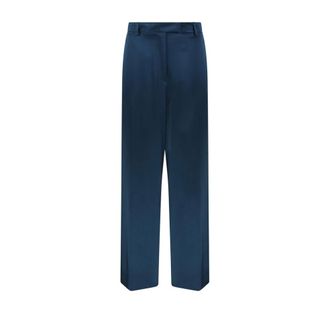 Dries Van Noten Wide Trousers, female, Blue, XS, Penn Pant