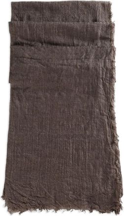 Rick Owens frayed-edge scarf - Brown