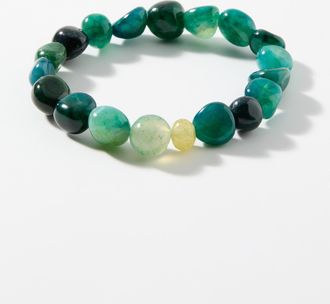 Simons Womens Green natural stone bracelet