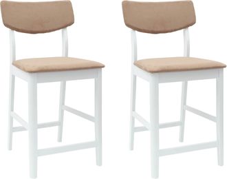 vidaXL Sillas De Comedor 2 Uds. Madera De Caucho S&oacute;lido Vidaxl