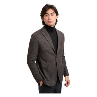 L.B.M. 1911 L.b.m. 1911, Jassen, Heren, Bruin, L, Katoen, Herringbone Jacket