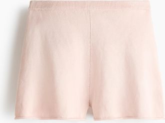 H&M Strickshorts mit Rollkanten - Puderrosa