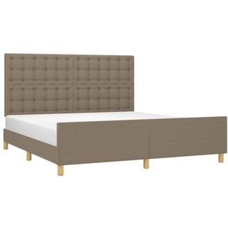 vidaXL Cama Sin Colch&oacute;n Tela Gris Taupe 160x200 Cm Vidaxl