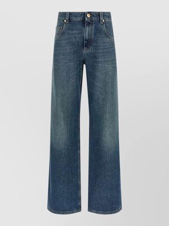 Brunello Cucinelli denim wide-leg trousers