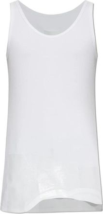 Maison Margiela Asymmetrische Top - Heren - Tops zonder mouwen - Wit - M - Katoen - Tops