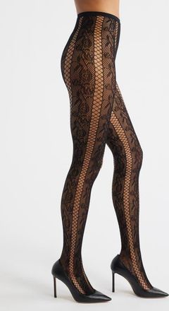High Heel Jungle Venom Sheer Tights in Black at Nordstrom